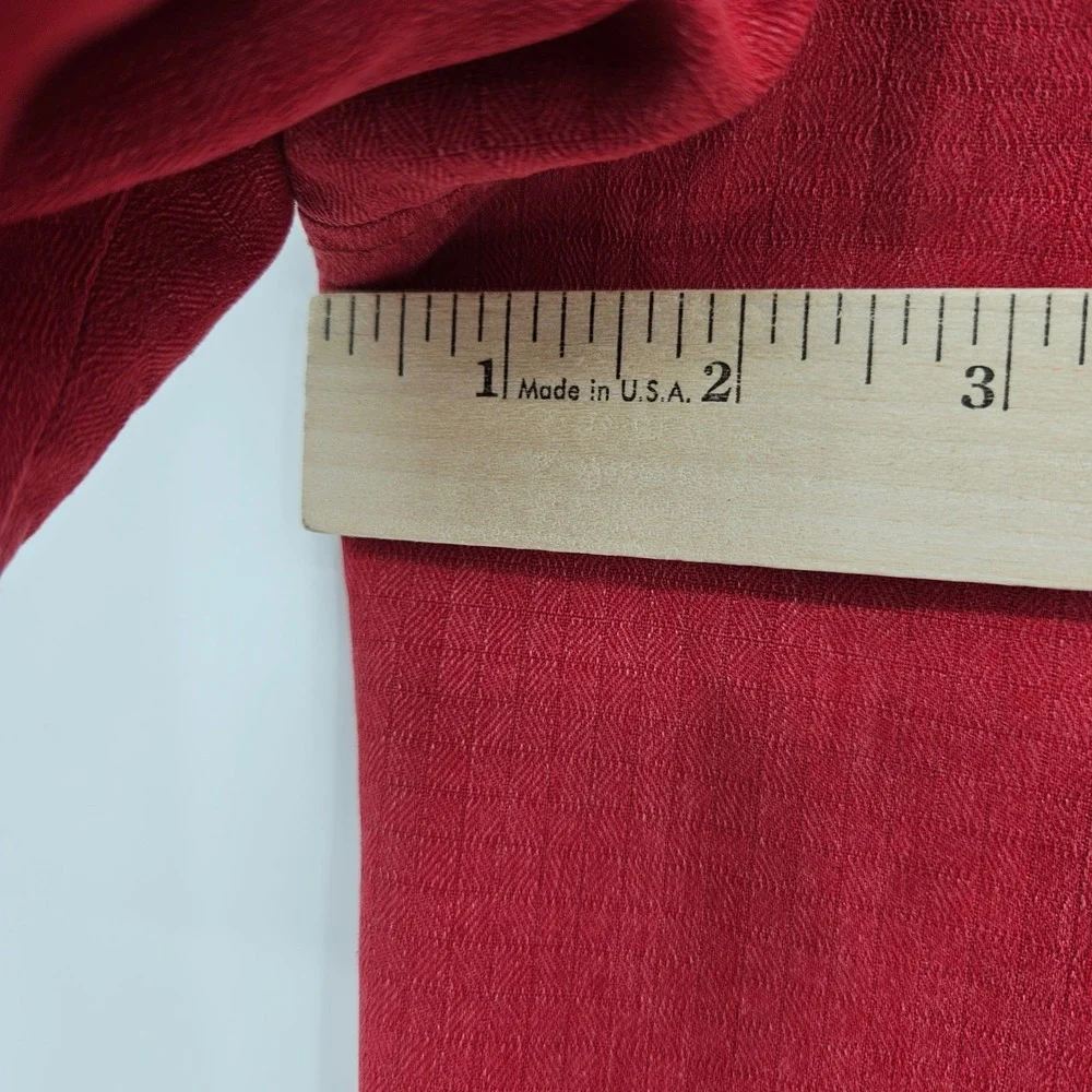 Tommy Bahama Shirt Mens XXL Silk Camp Maroon Hawaiian Button Up Short Sleeve‎ - Picture 7 of 11